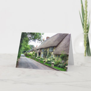 Thatched cottages card