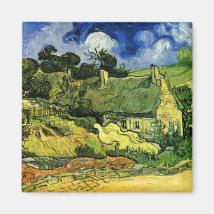 Thatched Cottages, Cordeville by Vincent van Gogh Magnet