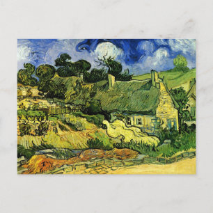 Thatched Cottages, Cordeville by Vincent van Gogh Postcard