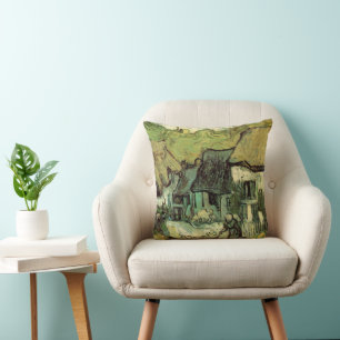 Thatched Cottages in Jorgus by Vincent van Gogh Cushion