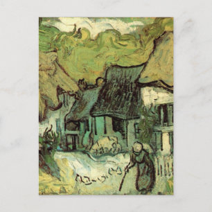 Thatched Cottages in Jorgus by Vincent van Gogh Postcard