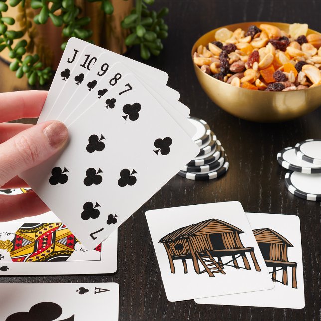 Thatched House Wooden Home Playing Cards (Creator Uploaded)