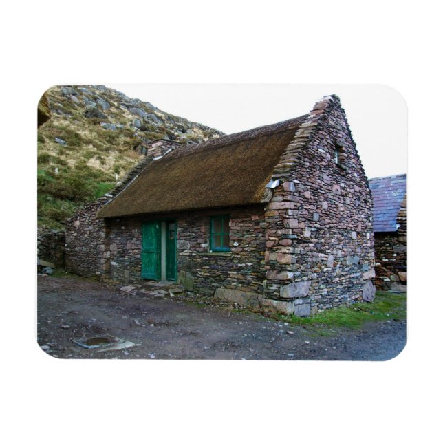 Thatched Irish Stone Cottage Flexi Magnet (Horizontal)