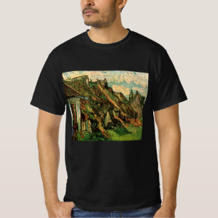 Thatched Sandstone Cottages by Vincent van Gogh T-Shirt