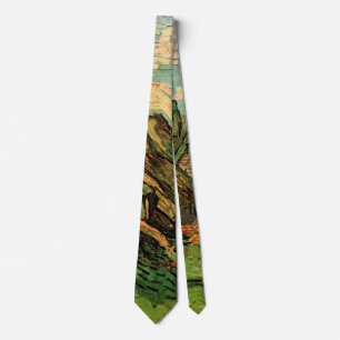 Thatched Sandstone Cottages by Vincent van Gogh Tie
