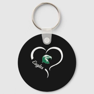 Thatcher Eagles Logo Half Heart Slogan Hs Key Ring