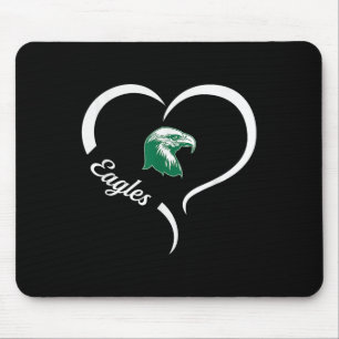 Thatcher Eagles Logo Half Heart Slogan Hs  Mouse Mat