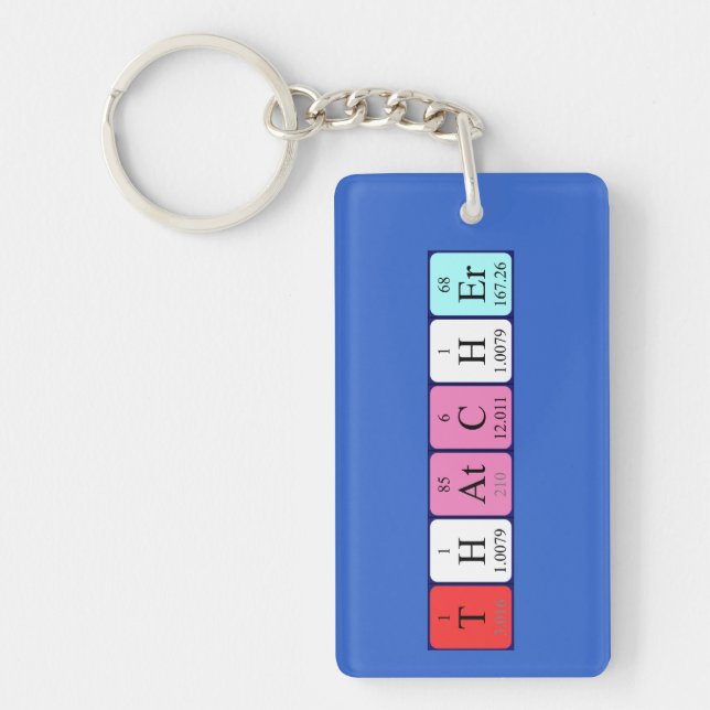 Thatcher periodic table name keyring (Front)
