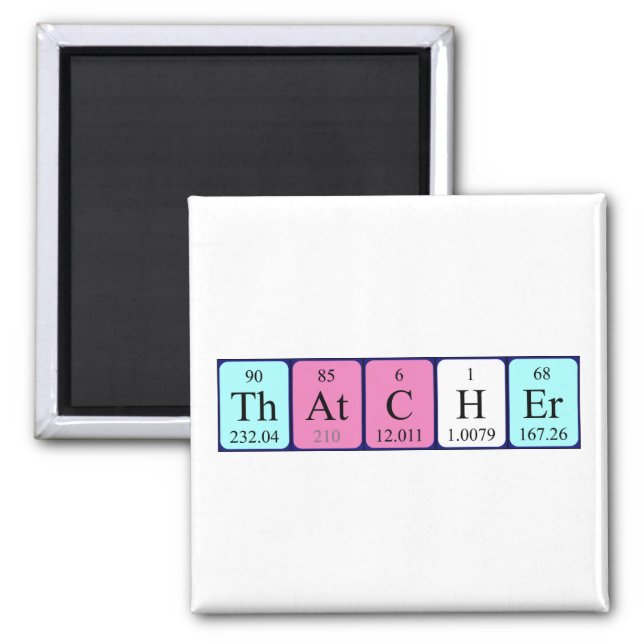 Thatcher periodic table name magnet (Front)
