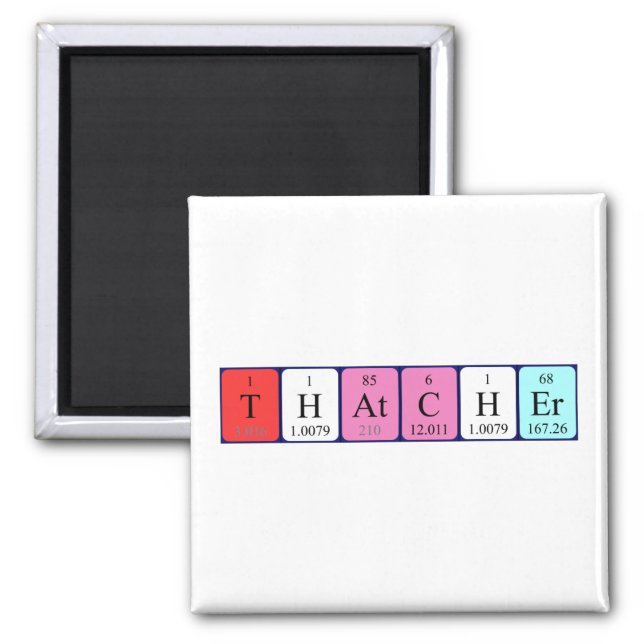 Thatcher periodic table name magnet (Front)