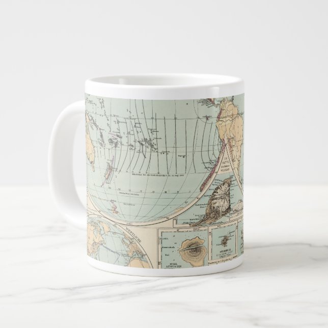 Thatigkeit des Erdinnern Atlas Map Large Coffee Mug (Front Left)