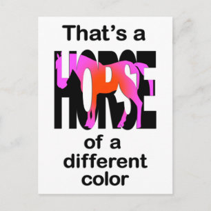 That's a Horse of a Different Colour Print Postcard