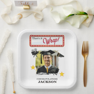 That's A Wrap Movie Inspired Graduation Party Paper Plate