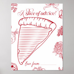 That's Amore Bridal Shower a slice of advice Poster