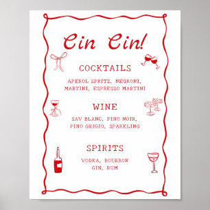 That's Amore Bridal Shower Cin Cin Bar Poster