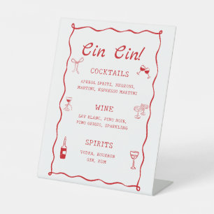 Thats Amore Bridal Shower Cin Cin Cocktails Bar  Pedestal Sign