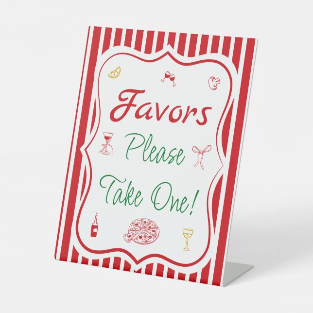 Thats Amore Bridal Shower Favours Pedestal Sign (Front)