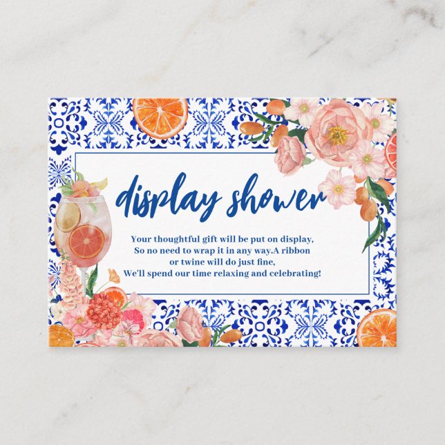 Thats Amore Bridal Shower Gifts display shower Enclosure Card (Front)