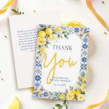 That's Amore Bridal Shower Lemon and Blue Floral