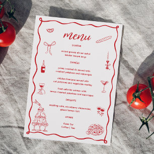 That's Amore Bridal Shower Menu