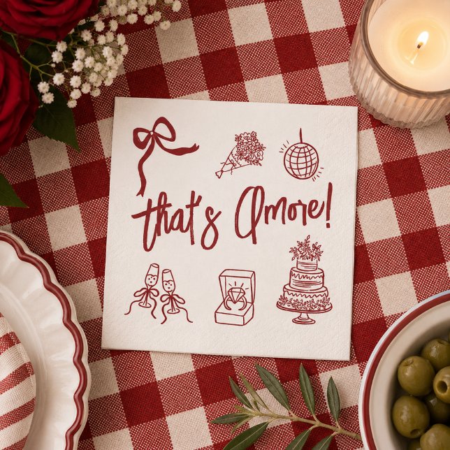 That's Amore Bridal Shower Napkin (That's Amore Bridal shower Napkins)