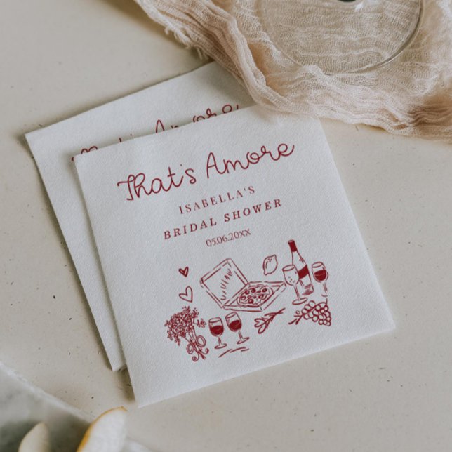 That's Amore Bridal Shower  Napkin (Creator Uploaded)