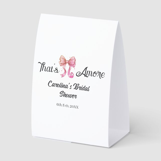 that's amore bridal shower pink retro bow boho nam (Front)