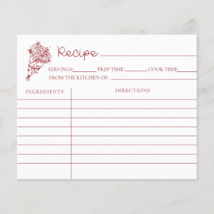 That's Amore Bridal Shower Recipe Cards