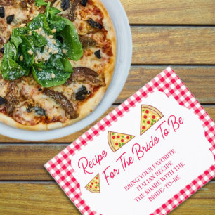 That's Amore Bridal Shower Recipe Enclosure Card