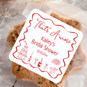 Thats Amore Bridal Shower Square Sticker