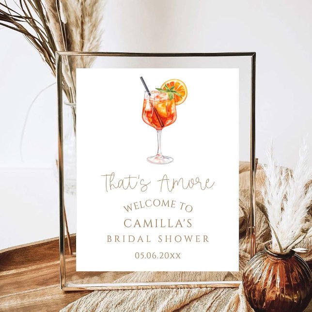 That's Amore Bridal Shower Welcome Poster (Creator Uploaded)