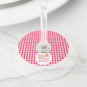 That's Amore Bridal Shower Wine Glass Tag