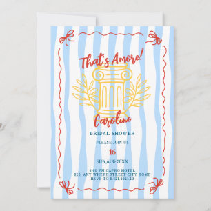 That's amore doodle whimsical bridal shower invitation