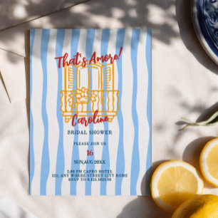 That's amore doodle whimsical bridal shower invitation
