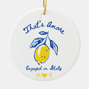 That's Amore Engaged in Italy Amalfi Lemon Ceramic Tree Decoration
