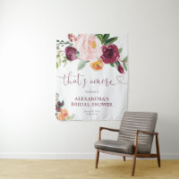 That's Amore fall floral burgundy bridal shower