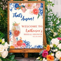 Thats amore floral Bridal shower welcome