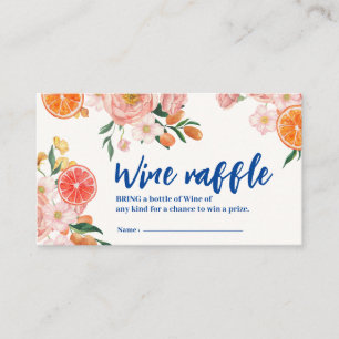 Thats Amore floral Bridal Shower Wine rafffle Enclosure Card