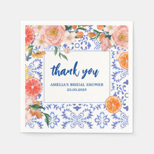 Thats Amore floral summer Bridal Shower  Napkin