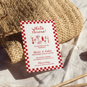 That's Amore French Inspired Rehearsal Dinner Invitation