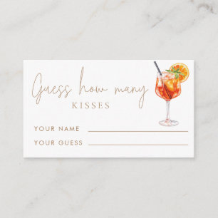 That's Amore Guess How Many Kisses Bridal Game Enclosure Card