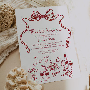 That's Amore Hand Drawn Bridal Shower  Invitation