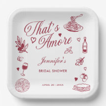 Thats Amore Hand Drawn Italian Bridal Shower