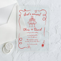 That's Amore Hand Drawn Vintage Whimsical Wedding 