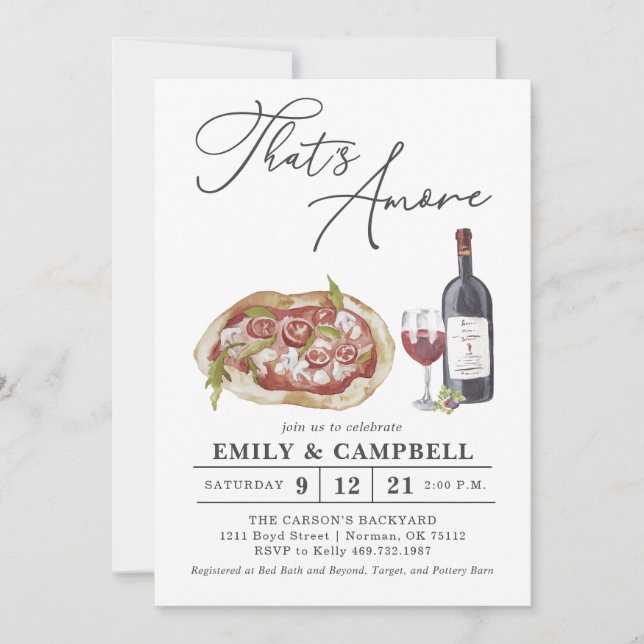 That's Amore Invitation (Front)
