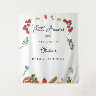 That's Amore Italian Bridal Shower Backdrop Tapestry