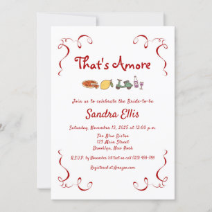 That's Amore Italian Bridal Shower Invitation