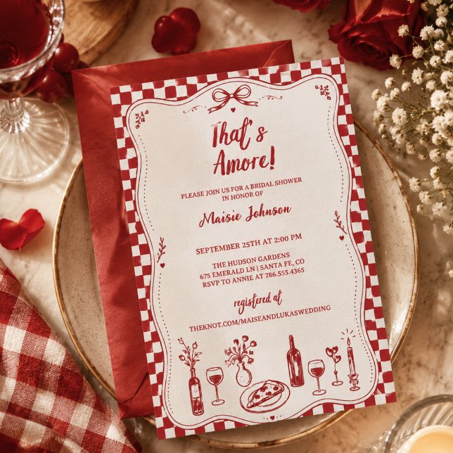 That's Amore Italian Bridal Shower Invitation (Creator Uploaded)