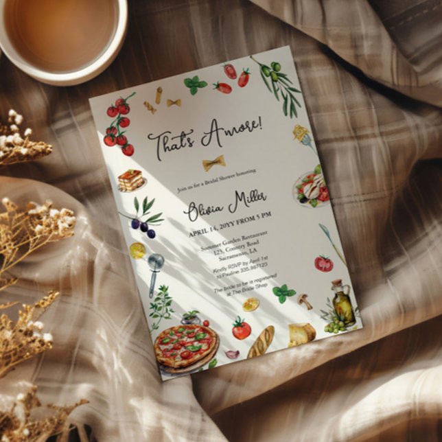 That's Amore Italian Bridal Shower Invitation (Creator Uploaded)