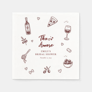 That's Amore Italian Bridal Shower Invitation Napkin